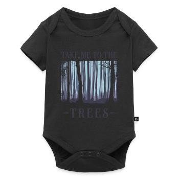 l’arbre, la forêt, la nature, - Body à manches courtes Premium Bébé - noir - Devant