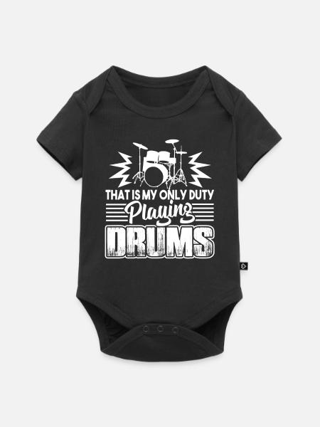 Drummer Drummer Spielt Schlagzeug - Baby Premium Kurzarmbody - Schwarz