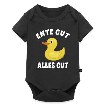 Ente Gut Alles Gut - Gelbe Ente Badeente Enten - Baby Premium Kurzarmbody - Schwarz - Vorne