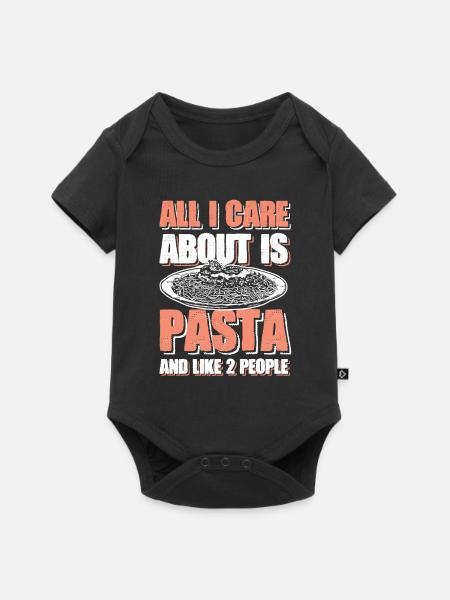 Pasta spaghetti - Baby Premium Kurzarmbody - Schwarz