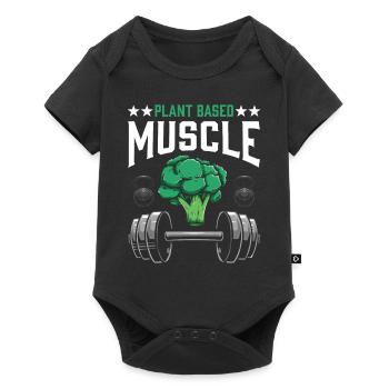 Vegan Muscles Plant-Based Fitness Athlete - Baby Premium short-sleeve bodysuit - black - Front