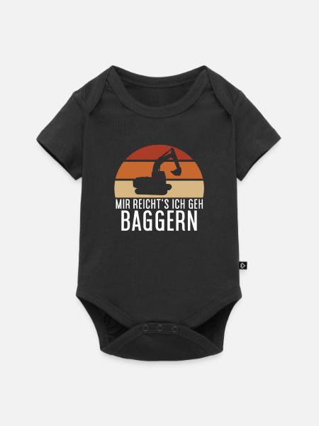 Mir Reichts Ich Geh Baggern - Baggerfahrer Bagger - Baby Premium Kurzarmbody - Schwarz