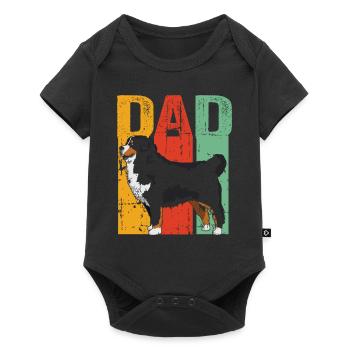 Bernese Mountain Dog Dad Sunset Shirt Retro Bernes - Body à manches courtes Premium Bébé - noir - Devant