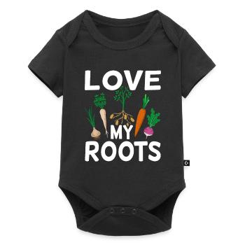 Amour Mes Racines Jardinier amusant Amusement - Body à manches courtes Premium Bébé - noir - Devant