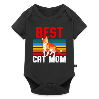 Cat Mom - Body à manches courtes Premium Bébé - noir - Devant