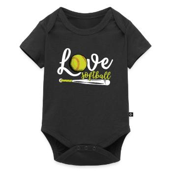 I Love Softball, Softball - Baby Premium short-sleeve bodysuit - black - Front
