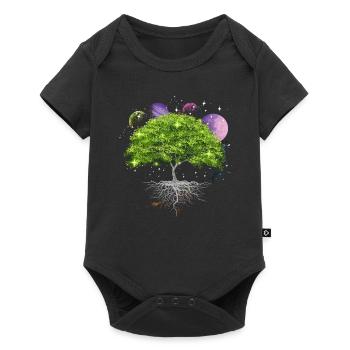 Tree of Life Galaxy, Planets, Solar System, - Baby Premium short-sleeve bodysuit - black - Front