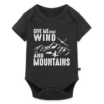 Give Me Some Wind And Moutnains Gliding Glider - Baby Premium Kurzarmbody - Schwarz - Vorne