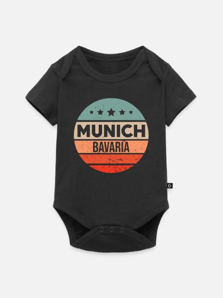 München - Baby Premium Kurzarmbody - Schwarz