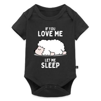 Mouton dormant Cadeau amusant - Body à manches courtes Premium Bébé - noir - Devant
