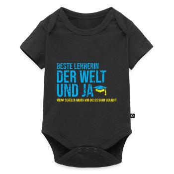 Beste Lehrerin Schule Schulunterricht - Baby Premium Kurzarmbody - Schwarz - Vorne