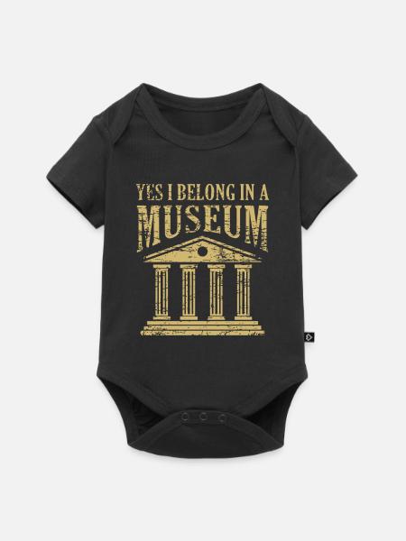 Ja, Ich Gehöre In Ein Museum Lustiges Museum Pun - Baby Premium kortärmad bodysuit - svart