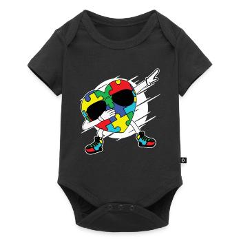 Autisme Autiste Asberger Autisme Awareness Puzzle - Body à manches courtes Premium Bébé - noir - Devant