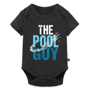 Pool pool boy swimming - Baby Premium short-sleeve bodysuit - black - Front