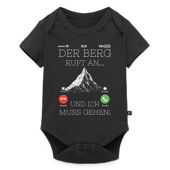 Der Berg ruft Wandern Berg liebe - Baby Premium Kurzarmbody - Schwarz - Vorne