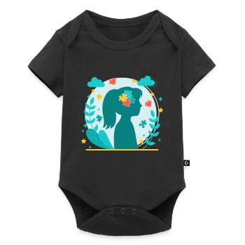 Autism Autistic Asberger Autism Awareness Puzzle - Baby Premium short-sleeve bodysuit - black - Front
