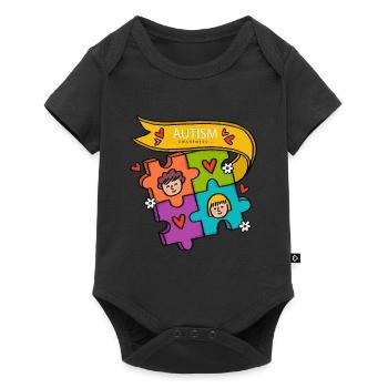 Autism Autistic Asberger Autism Awareness Puzzle - Baby Premium short-sleeve bodysuit - black - Front