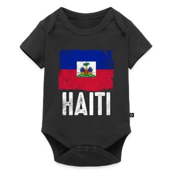 Haïti vacances drapeau Haïti - Body à manches courtes Premium Bébé - noir - Devant