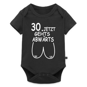 30. Geburtstag Party Geschenke 30 Jahre Brüste - Baby Premium Kurzarmbody - Schwarz - Vorne
