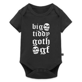 Big Tiddy Goth GF Welt Goth Tag - Baby Premium Kurzarmbody - Schwarz - Vorne
