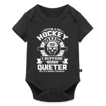 Hockey Je suis une maman de hockey - Body à manches courtes Premium Bébé - noir - Devant
