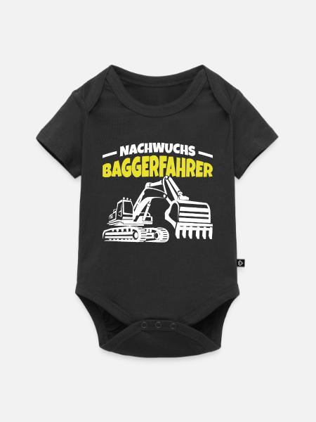 Nachwuchs Baggerfahrer Bagger Junge - Baby Premium Kurzarmbody - Schwarz