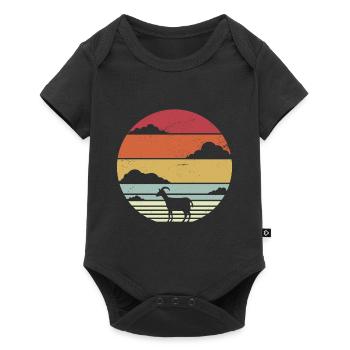 Ziege Retro - Baby Premium Kurzarmbody - Schwarz - Vorne
