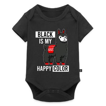 Black Is My Happy Color Sarkastischer Lama Alpaka - Body à manches courtes Premium Bébé - noir - Devant