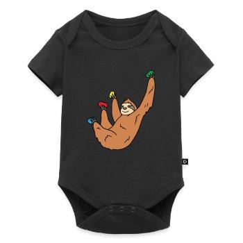 Sloth Climbing Gift - Baby Premium short-sleeve bodysuit - black - Front