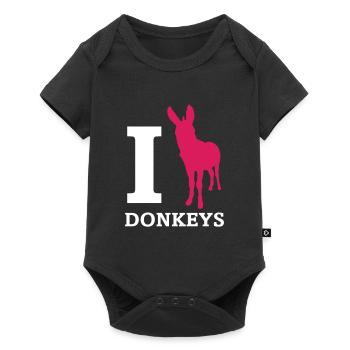 I Love Donkeys Donkey Mule Donkey - Baby Premium short-sleeve bodysuit - black - Front
