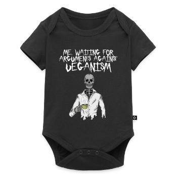 Funny saying for vegans - Baby Premium short-sleeve bodysuit - black - Front