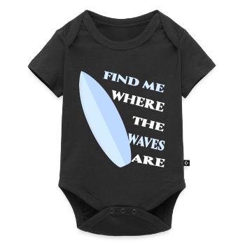 Surf surf sur surf vagues Vagues Proverbes Cadeau - Body à manches courtes Premium Bébé - noir - Devant
