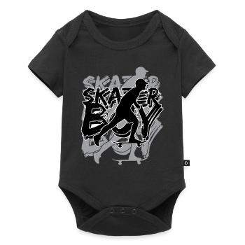 Skater Homme Skateboard Plage - Body à manches courtes Premium Bébé - noir - Devant
