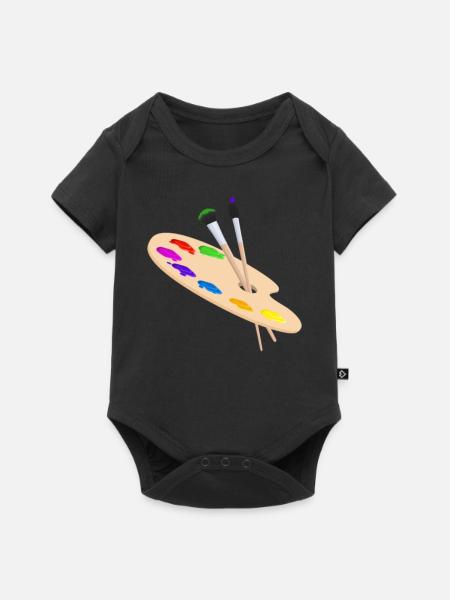 Für Maler - Baby Premium Kurzarmbody - Schwarz