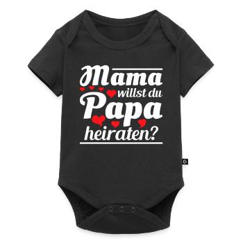 Want to get married? Marriage proposal ideas with child - Baby Premium short-sleeve bodysuit - black - Front