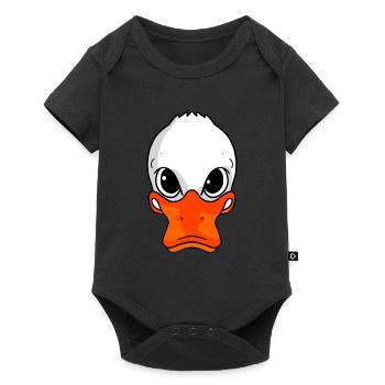 Canard méchant - Body à manches courtes Premium Bébé - noir - Devant