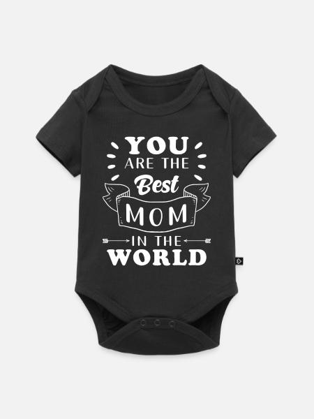 Weltbeste Mama - Baby Premium Kurzarmbody - Schwarz
