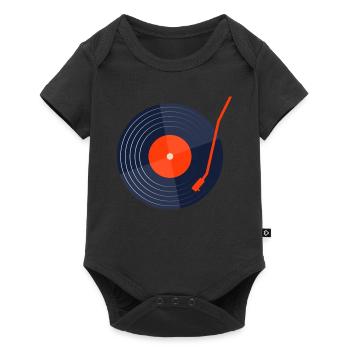 Rétro Vinyle Disque vintage - Body à manches courtes Premium Bébé - noir - Devant