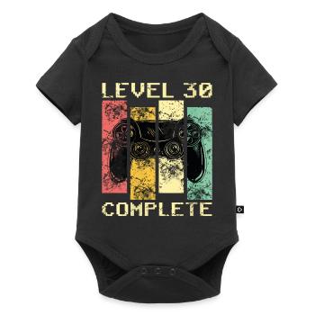 Niveau 30 complete, Cadeau Anniversaire 30 ans - Body à manches courtes Premium Bébé - noir - Devant
