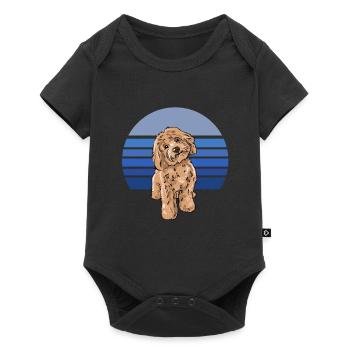 Cockapoo Bleu Rétro - Body à manches courtes Premium Bébé - noir - Devant
