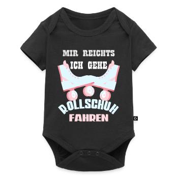 Rollschuh Rollschuhe Rollschuhlaufen Geschenk - Baby Premium Kurzarmbody - Schwarz - Vorne
