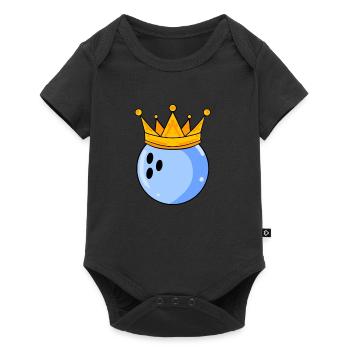 Bowling King - Boule de Bowling Roi Couronne - Body à manches courtes Premium Bébé - noir - Devant