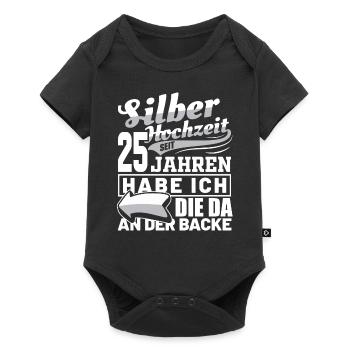 Silver Wedding Wedding Anniversary Marriage Husband Gift Idea - Baby Premium short-sleeve bodysuit - black - Front