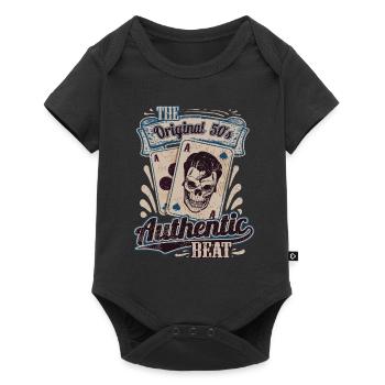 Rock Music Poker Ace Cards Rockabilly Skull - Baby Premium short-sleeve bodysuit - black - Front