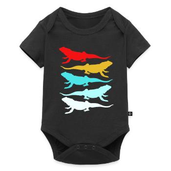 Bartagamen Reptile Lizard Reptile Pogona Bartagame - Baby Premium short-sleeve bodysuit - black - Front