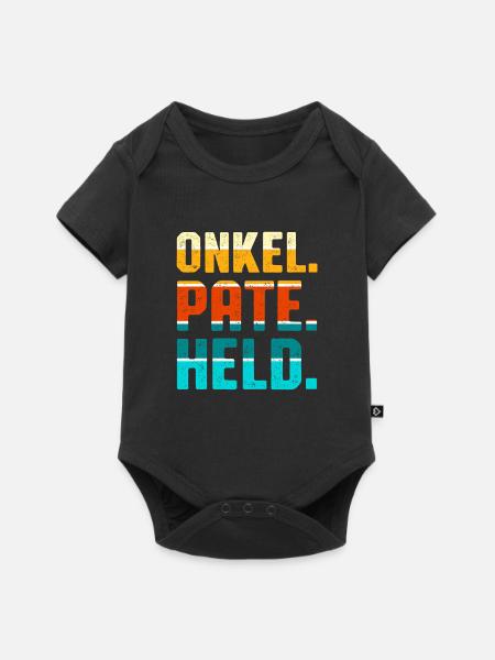 Onkel Pate Held - Baby Premium Kurzarmbody - Schwarz