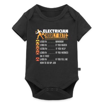 Cadeau de Lineman amusant pour un électricien - Body à manches courtes Premium Bébé - noir - Devant