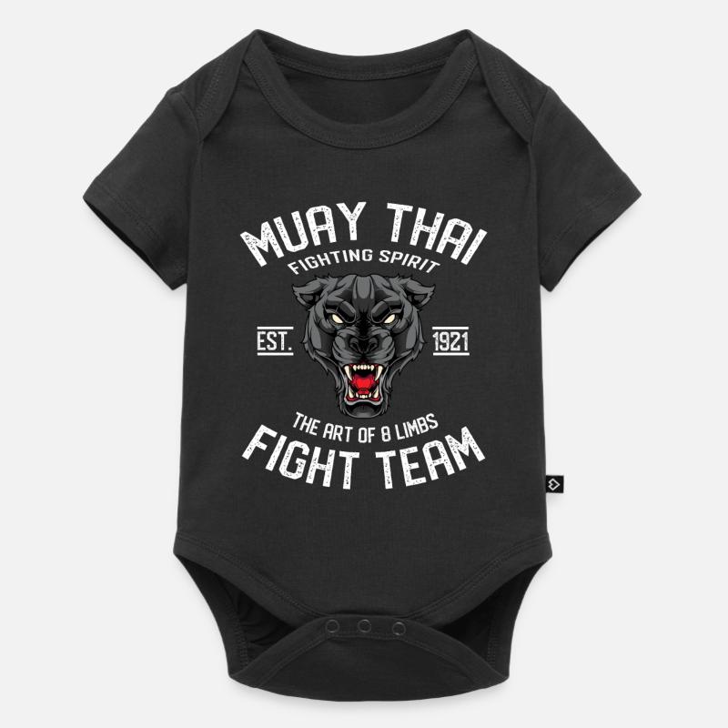 Muay Thai Boxe Panther - Body à manches courtes Premium Bébé - noir