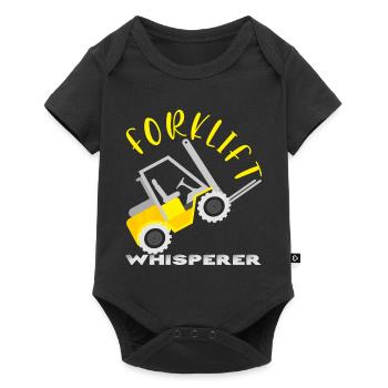 Forklift Flüsterer Forklift driver - Baby Premium short-sleeve bodysuit - black - Front