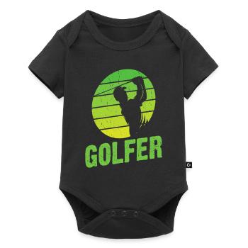 Golf golf golf golf cadeau - Body à manches courtes Premium Bébé - noir - Devant